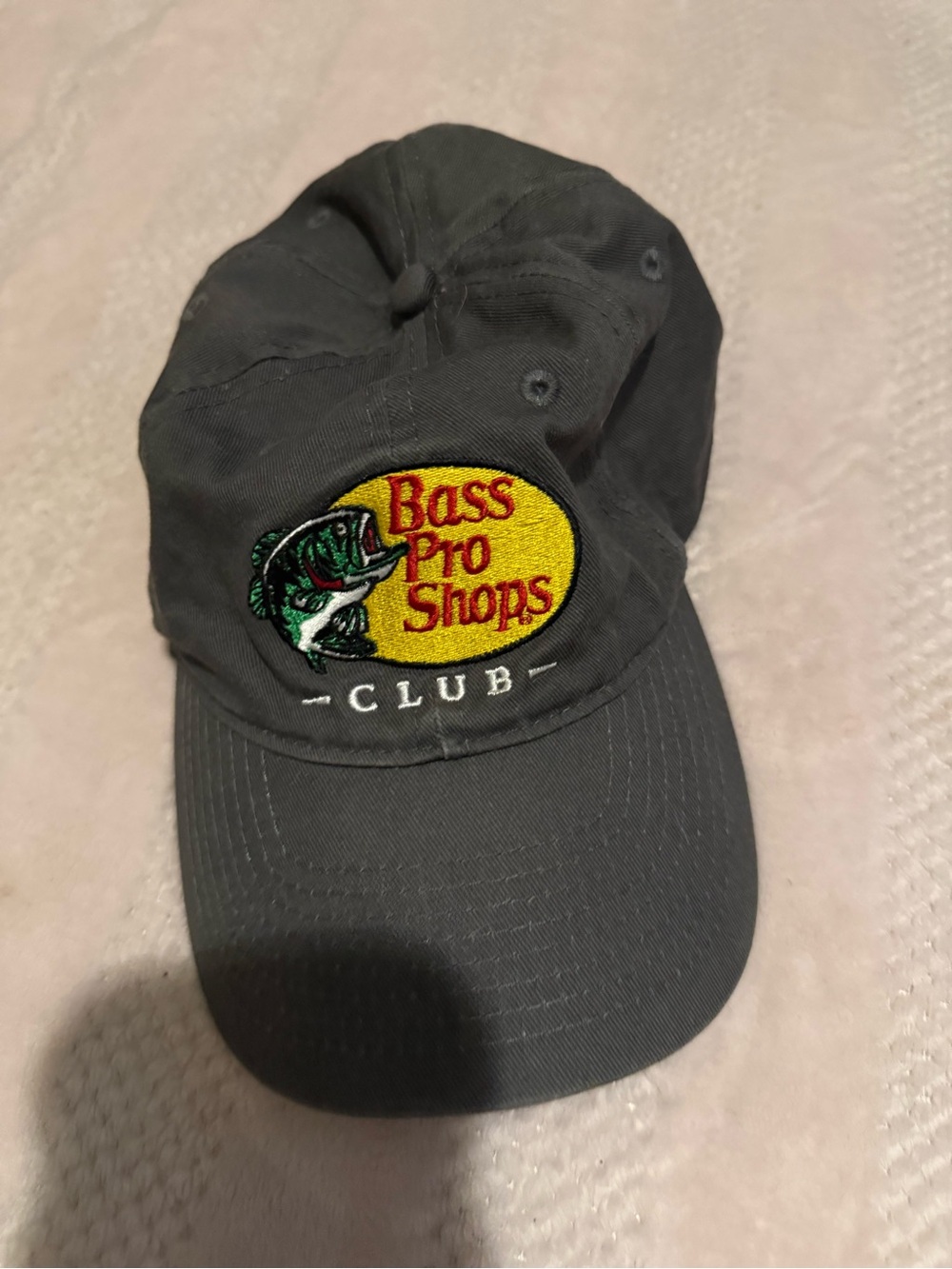 Bass Pro Shops Dark Gray Cap with Yellow Logo